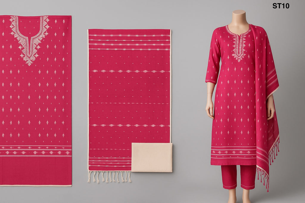 Half Silk Three Piece ST10