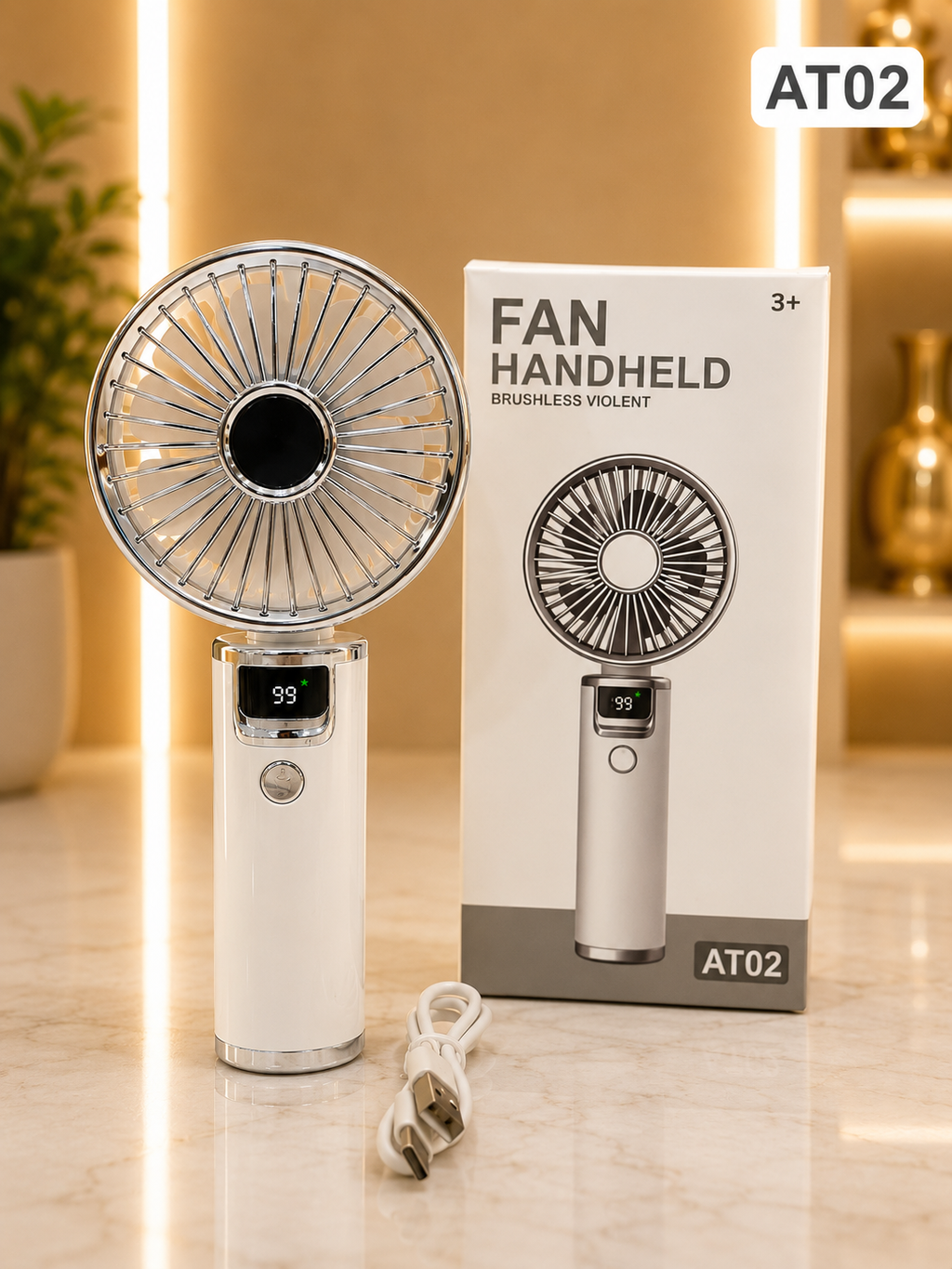 Smart Display Handheld Cooling Fan-AT02