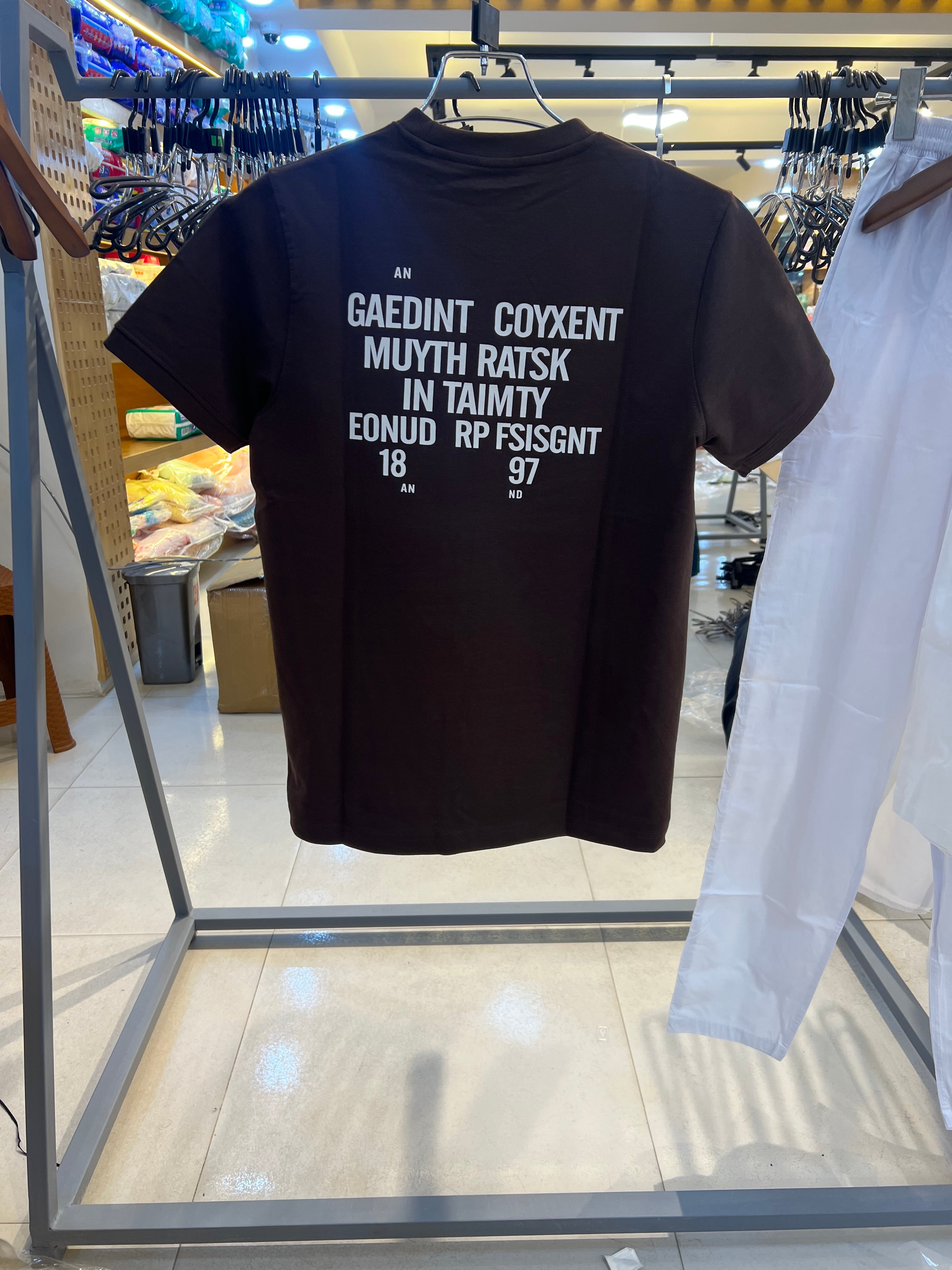 Gatsby Typography Printed T-Shirt for Men – Premium Cotton Regular Fit 1407 C- coffie