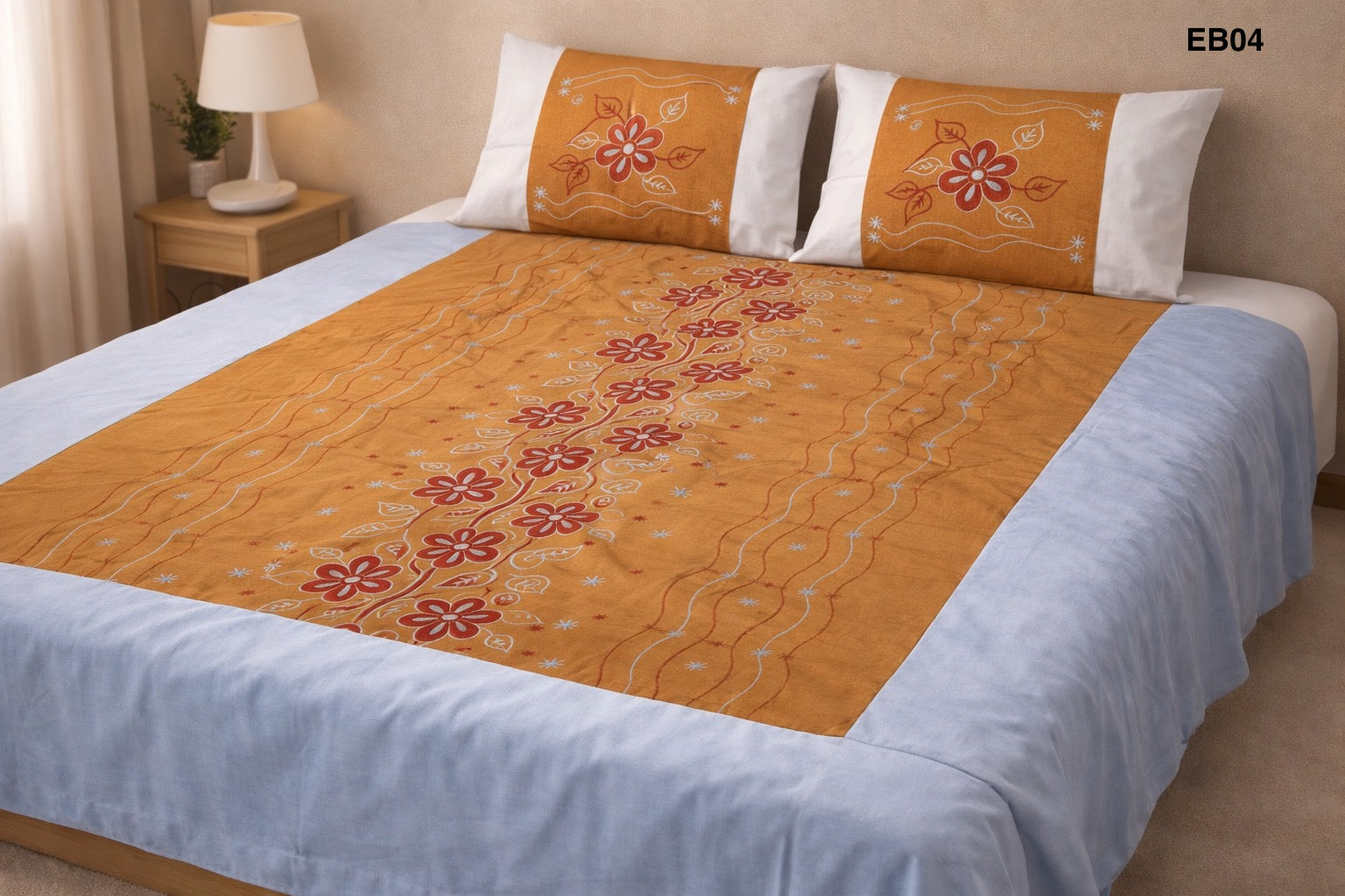 Luxury Embroidered Cotton Bedsheet EB04