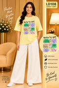 Premium Ladies Graphic T-Shirt LD108 — Pastel Lemon Yellow