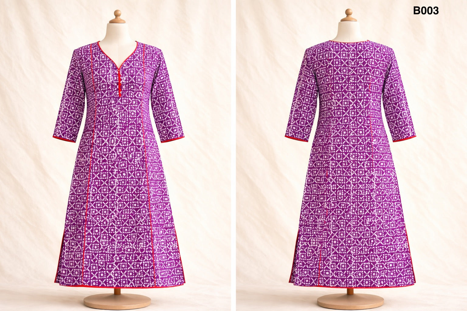 Batik One Piece Dress B003