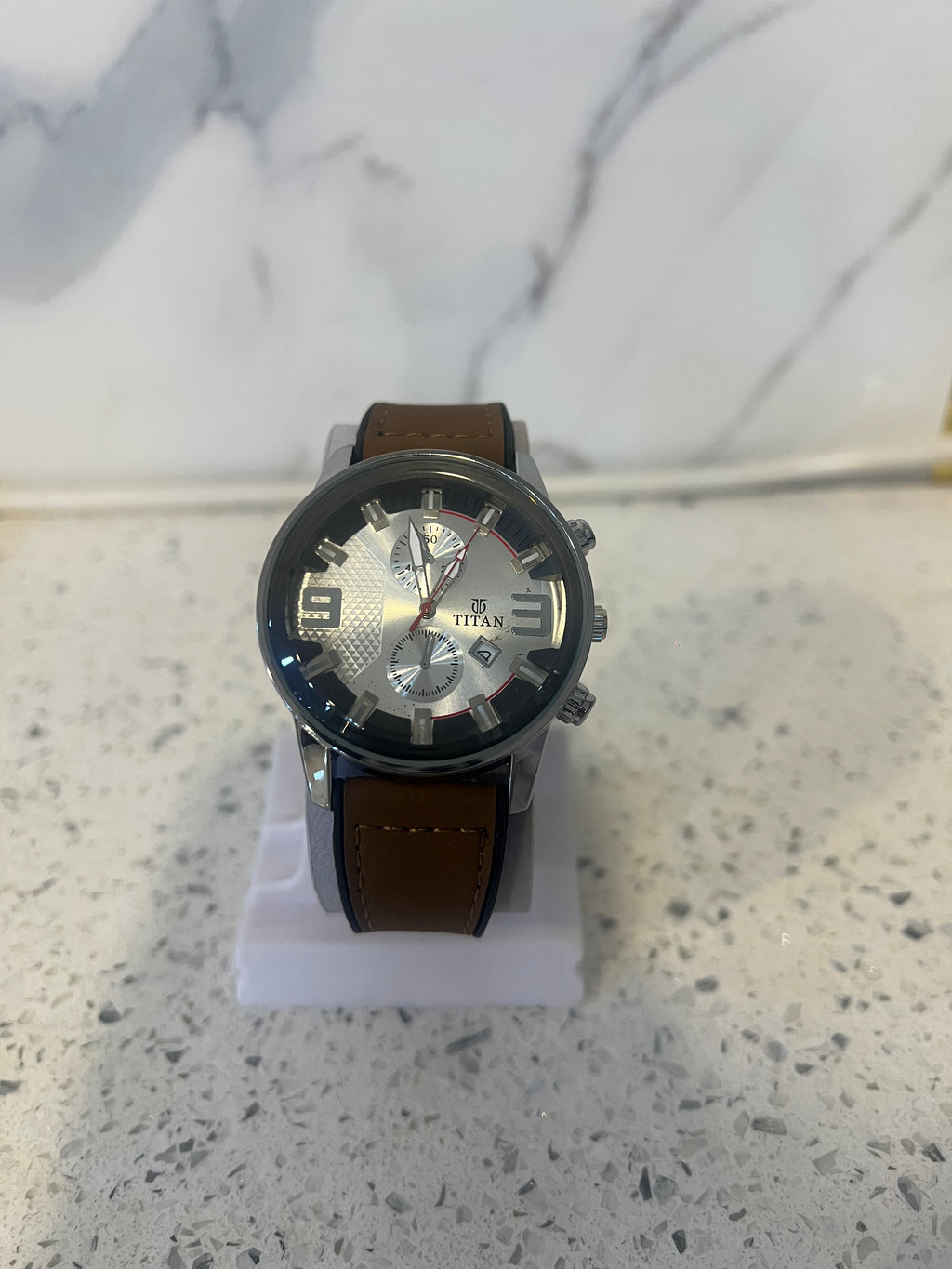 Premium Titan Chronograph Leather Strap Watch-W44