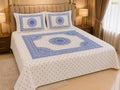 Luxury Blue Mandala Block Bedsheet-BB03