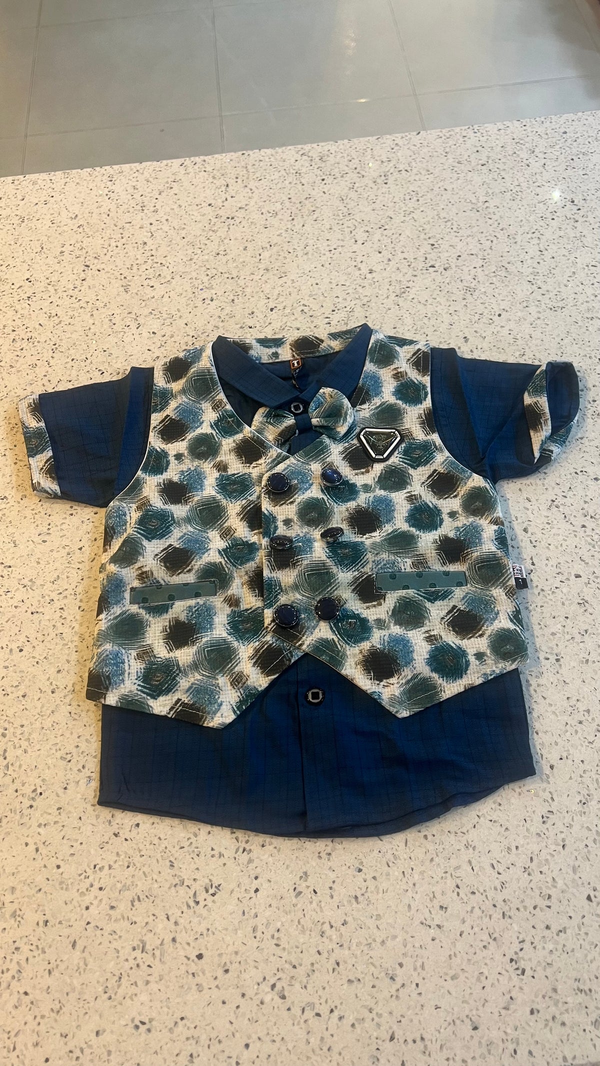 Premium Boys Waistcoat, Shirt & Shorts Set-BW01