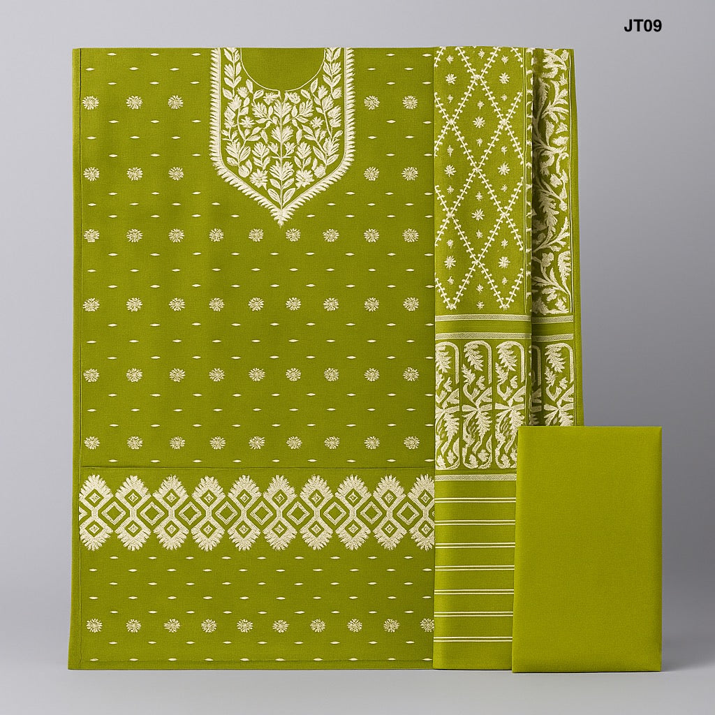 Soft Jamdani Three Piece JT09