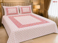 Luxury Red Geometric Block Bedsheet-BB10