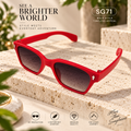 Premium Kids Bold Red Square Sunglasses – SG71
