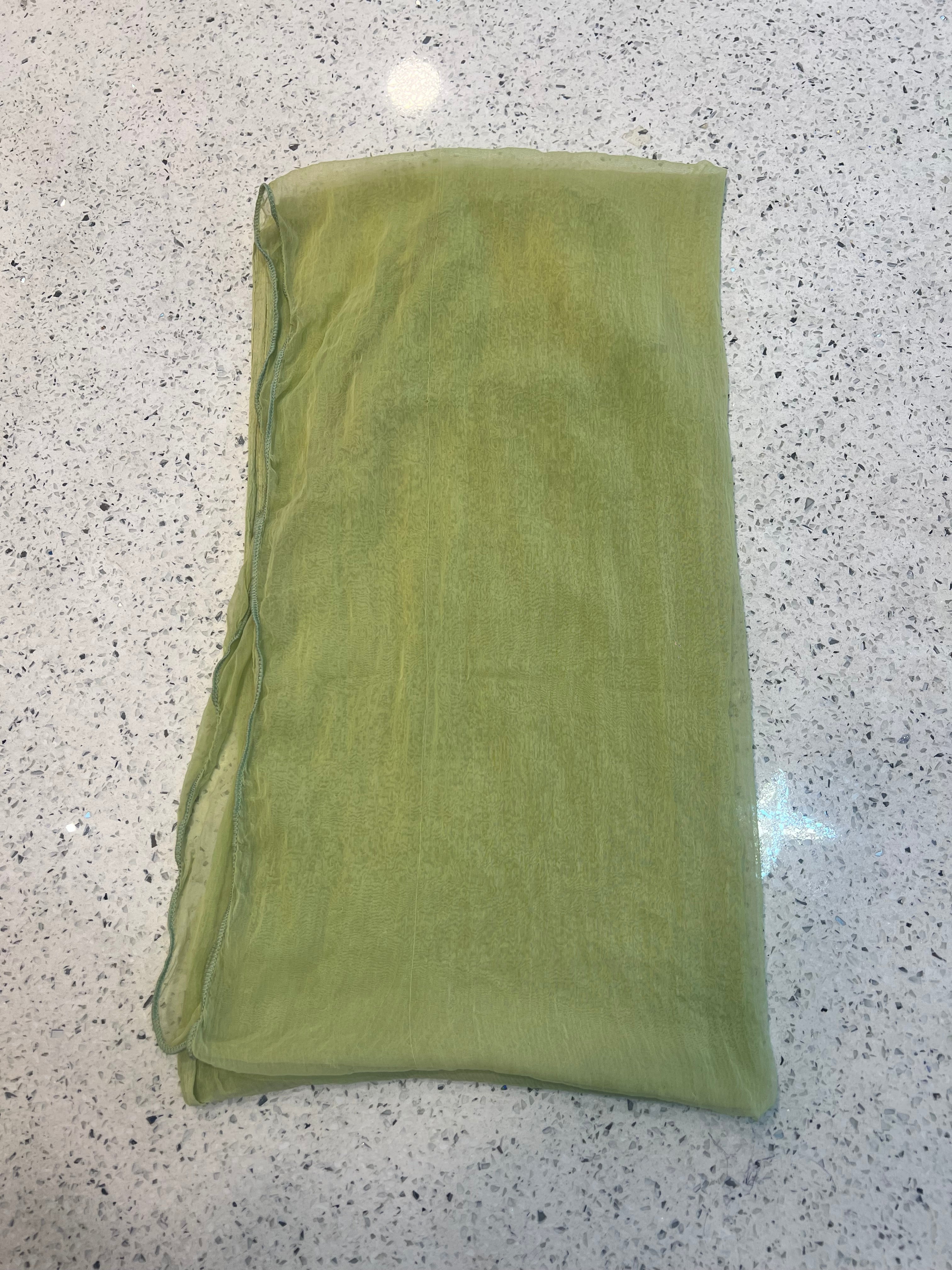 Luxury Girls Embroidered Three Piece Set–Sage Green|GF03