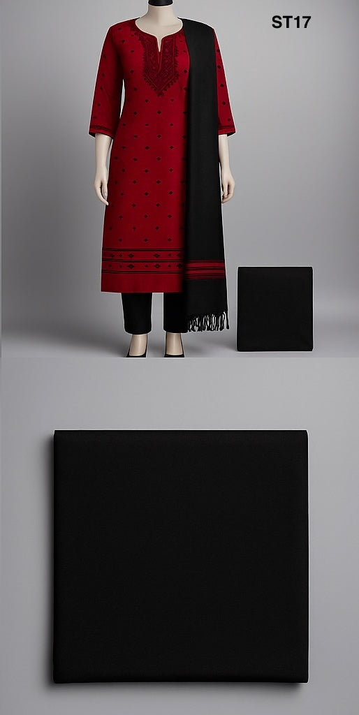 Half Silk Three Piece ST17