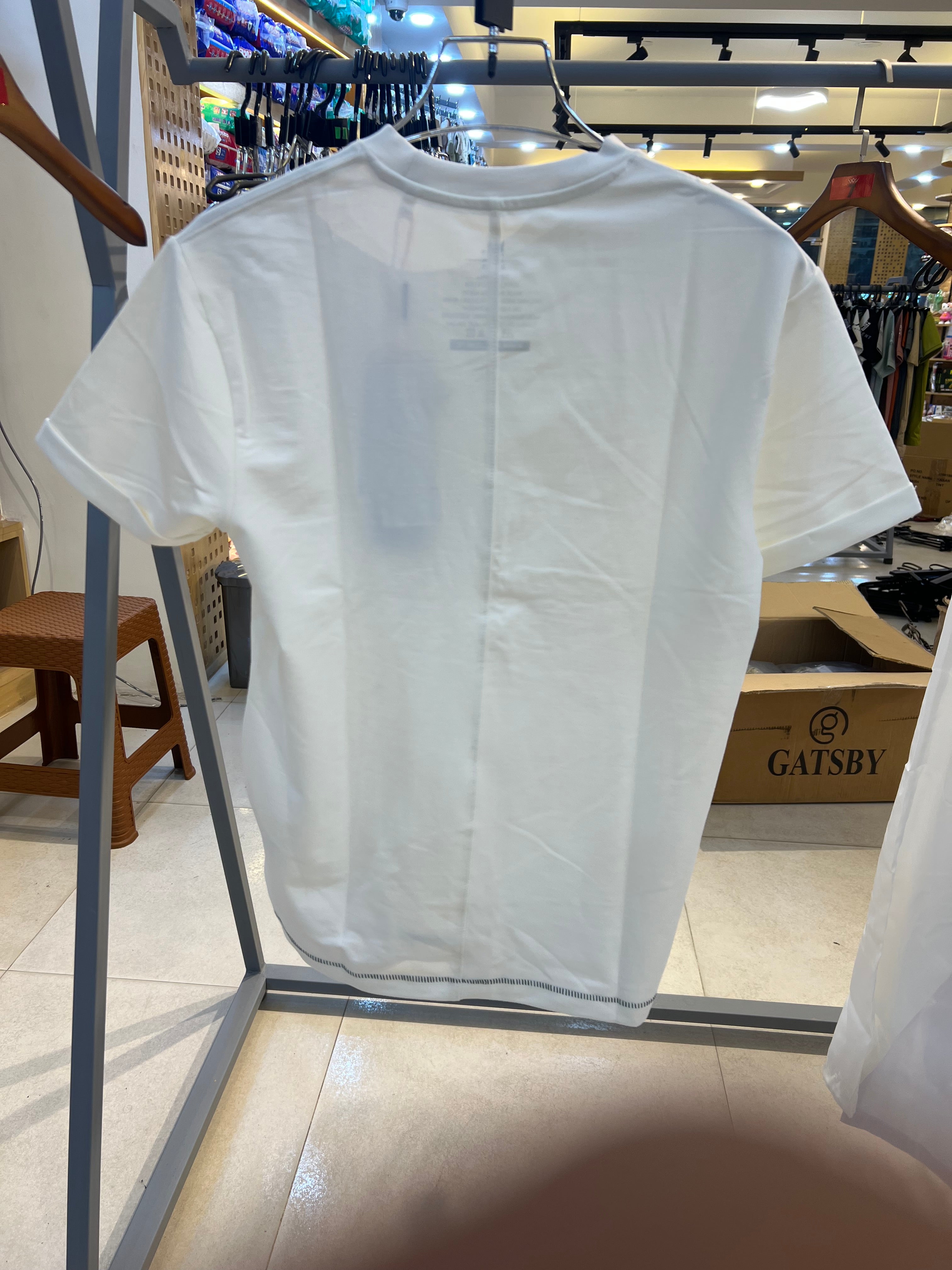 Gatsby Oversized T-Shirt for Men – Premium Stretch Cotton 1408 F  WHITE