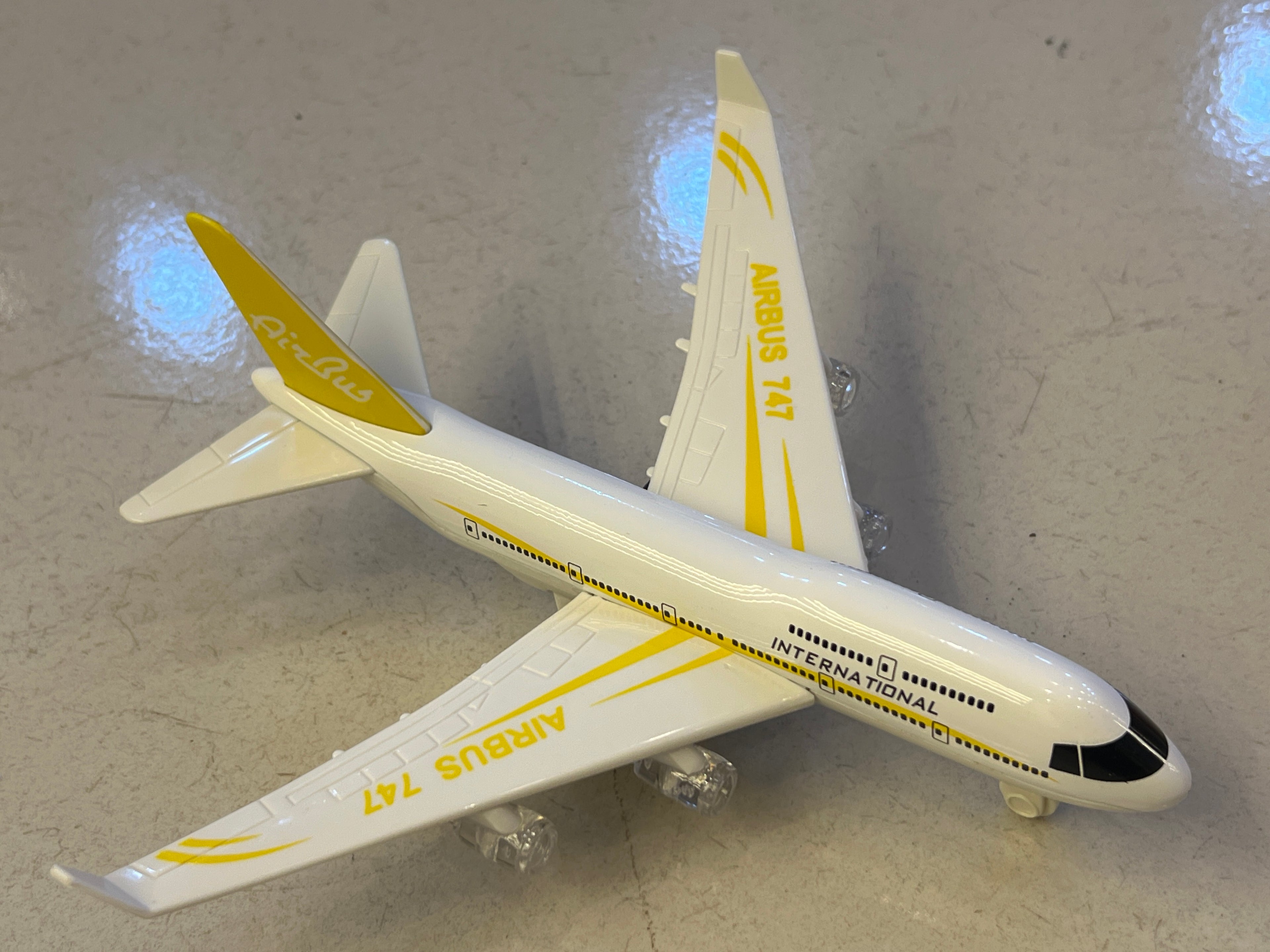 Kids' Bump-and-Go Electric Airbus 747 Toy Plane