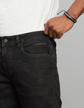 Rookies Mid-Rise Straight Comfort Stretch Jeans - Dark Grey RJ6385