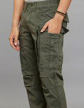 MILITARY GREEN COMFORT STRAIGHT FIT STRETCH CARGO PANTS RJCP1366-mgreen