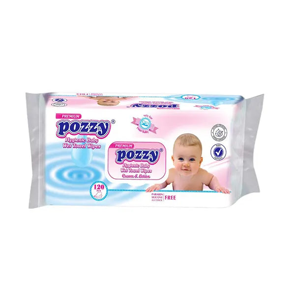 Pozzy Baby Wipes 120 Pcs