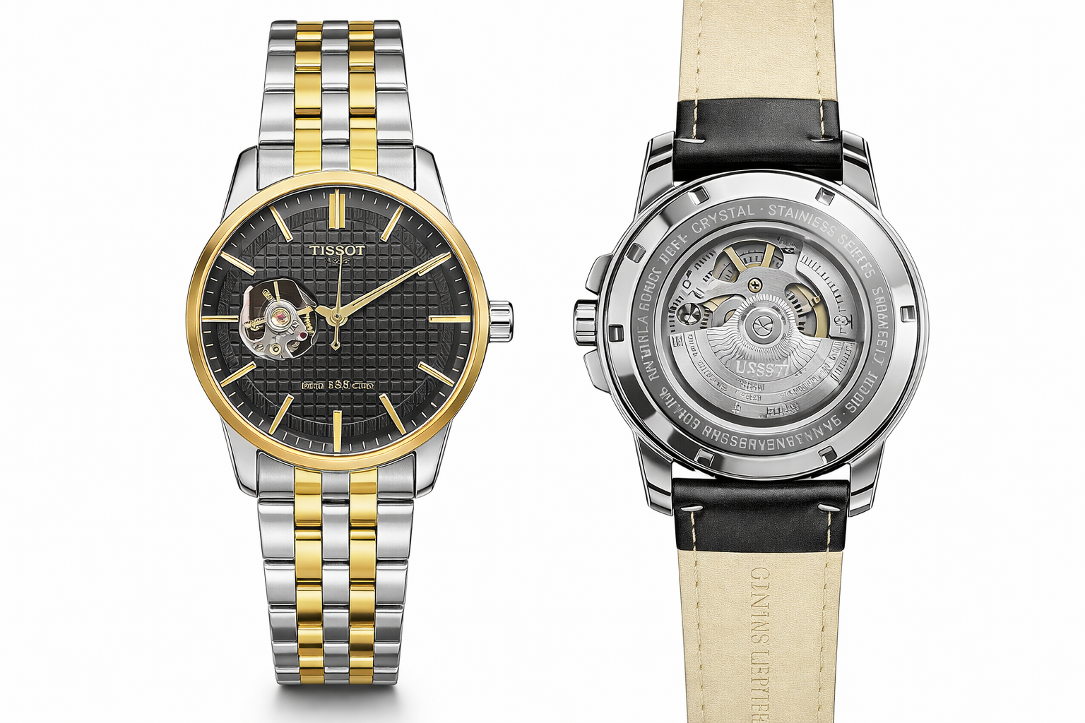 Tissot Men's Automatic Open-Heart Watch - Two-Tone 111