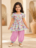 Girls Polka Dot Top & Dhoti Pant Set-GD06