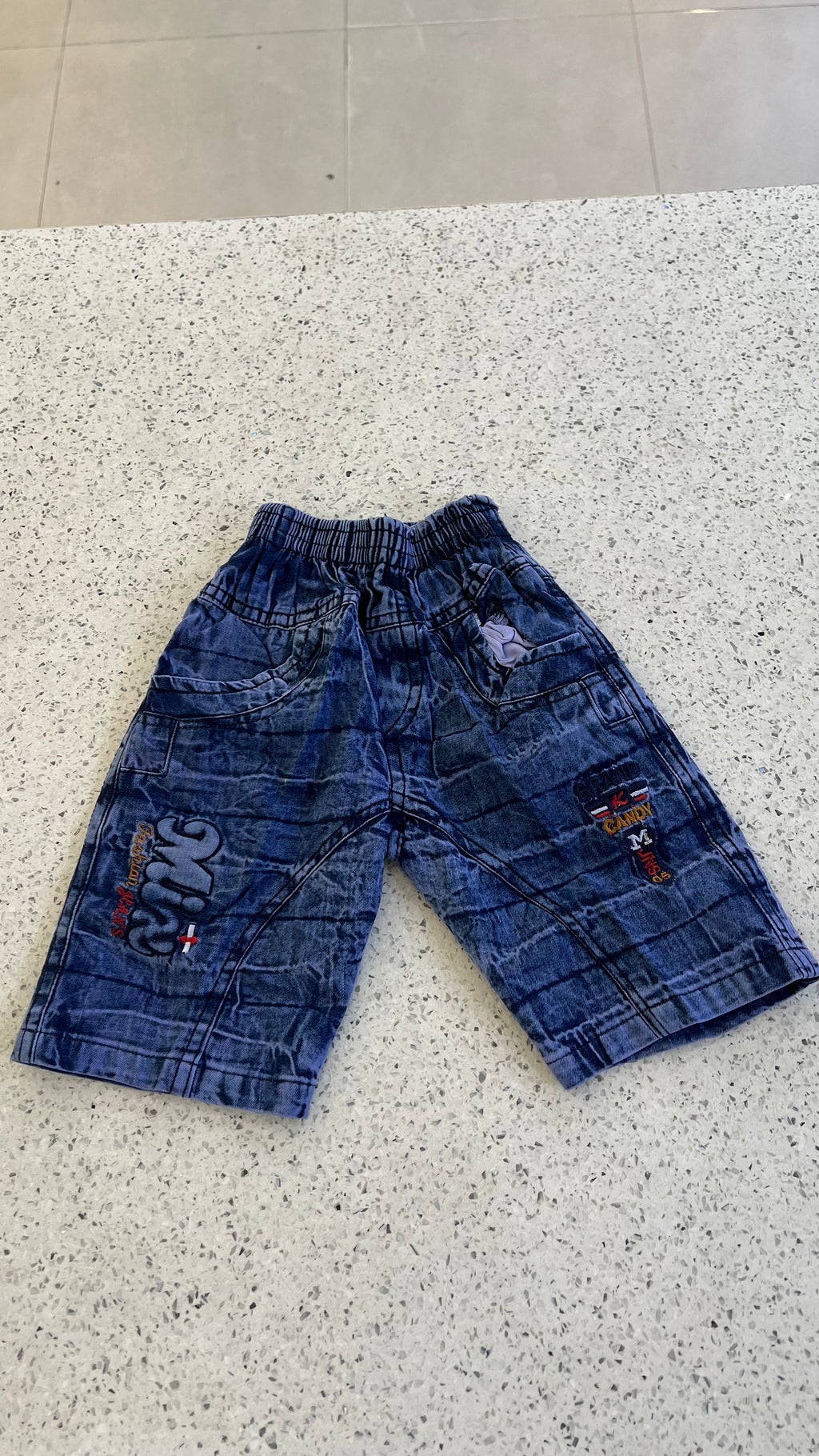 Premium Boys Striped Shirt & Denim Shorts Set-BO282