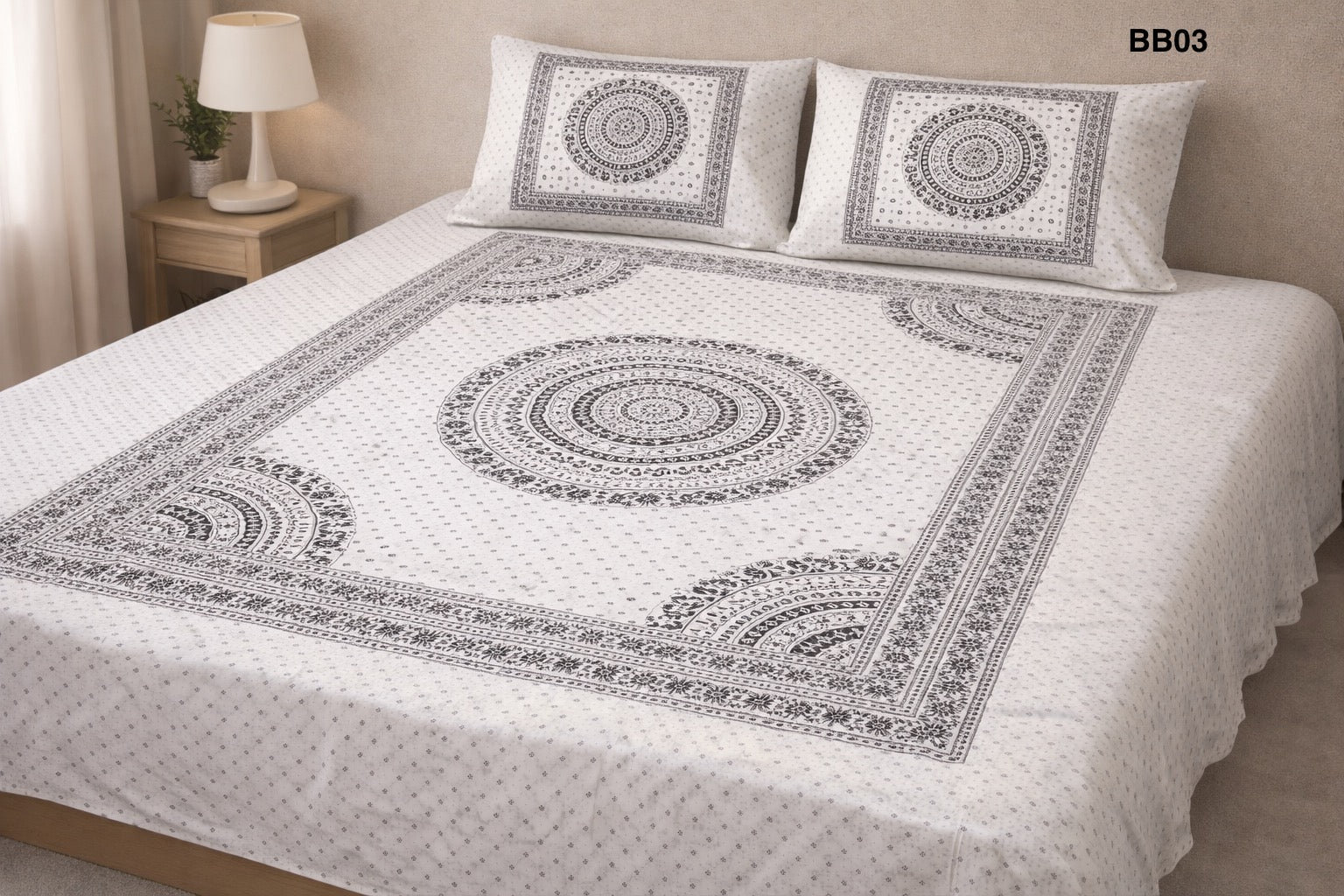 Block Print Cotton Bedsheet BB03