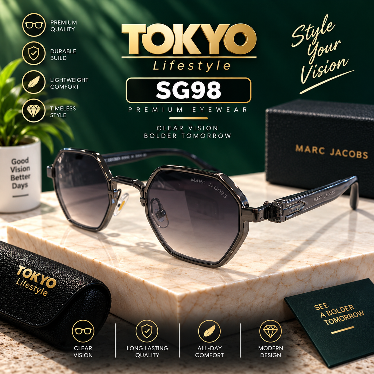 Premium Geometric Sunglasses – SG98