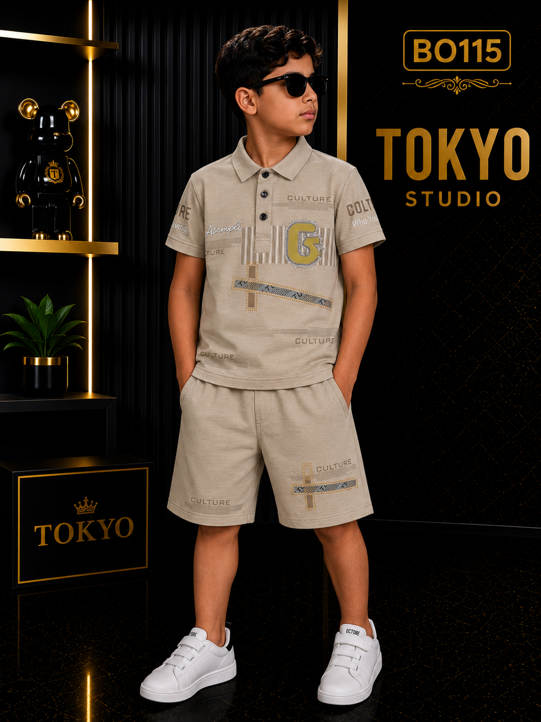 Boys Premium Graphic Polo T-Shirt-BO115