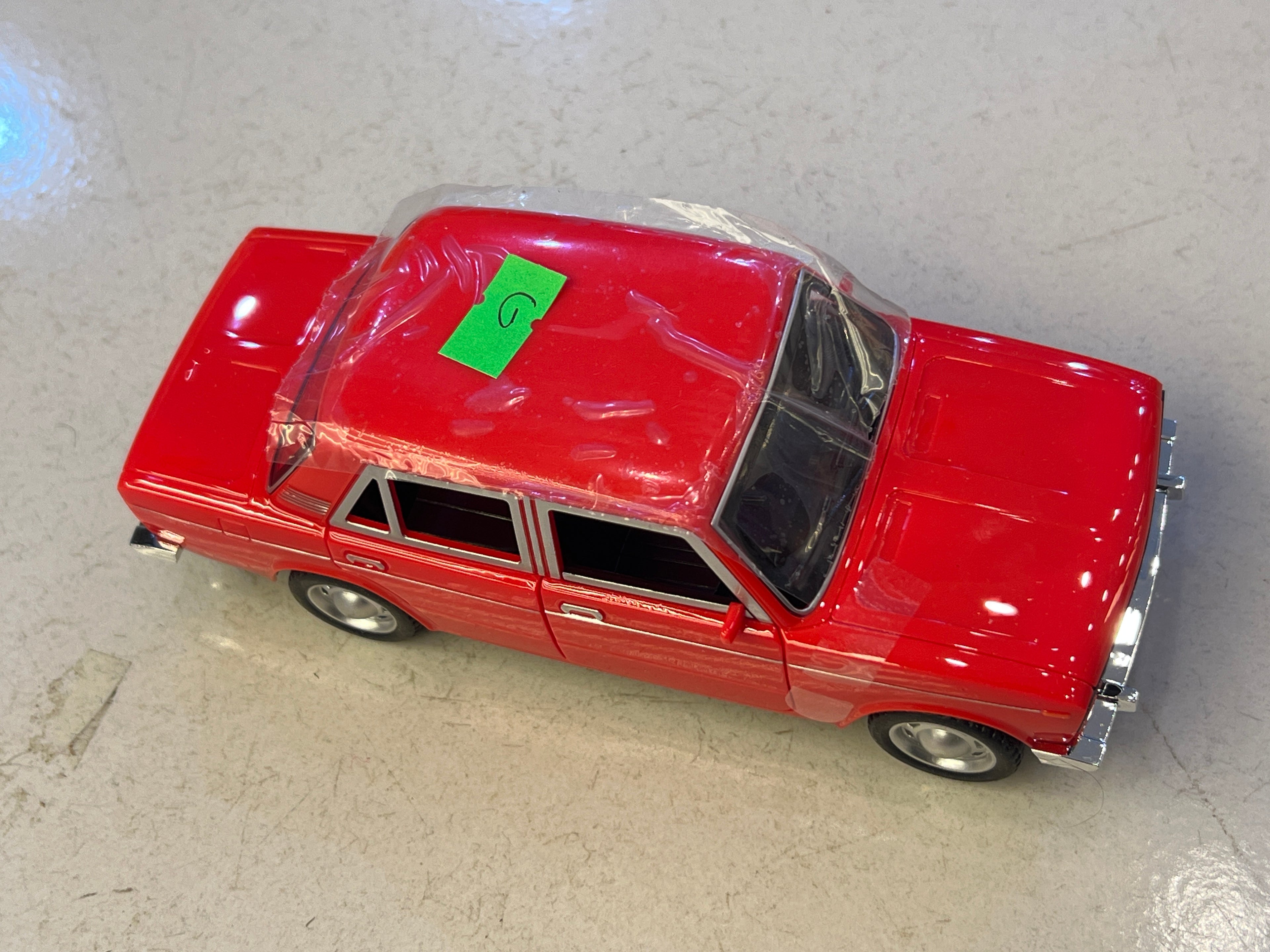 Classic Orange Vintage Die-Cast Toy Car