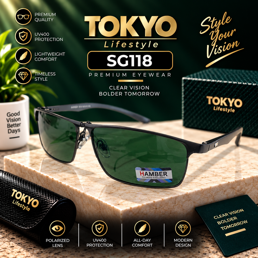 Premium Polarized Rectangle Sunglasses – SG118