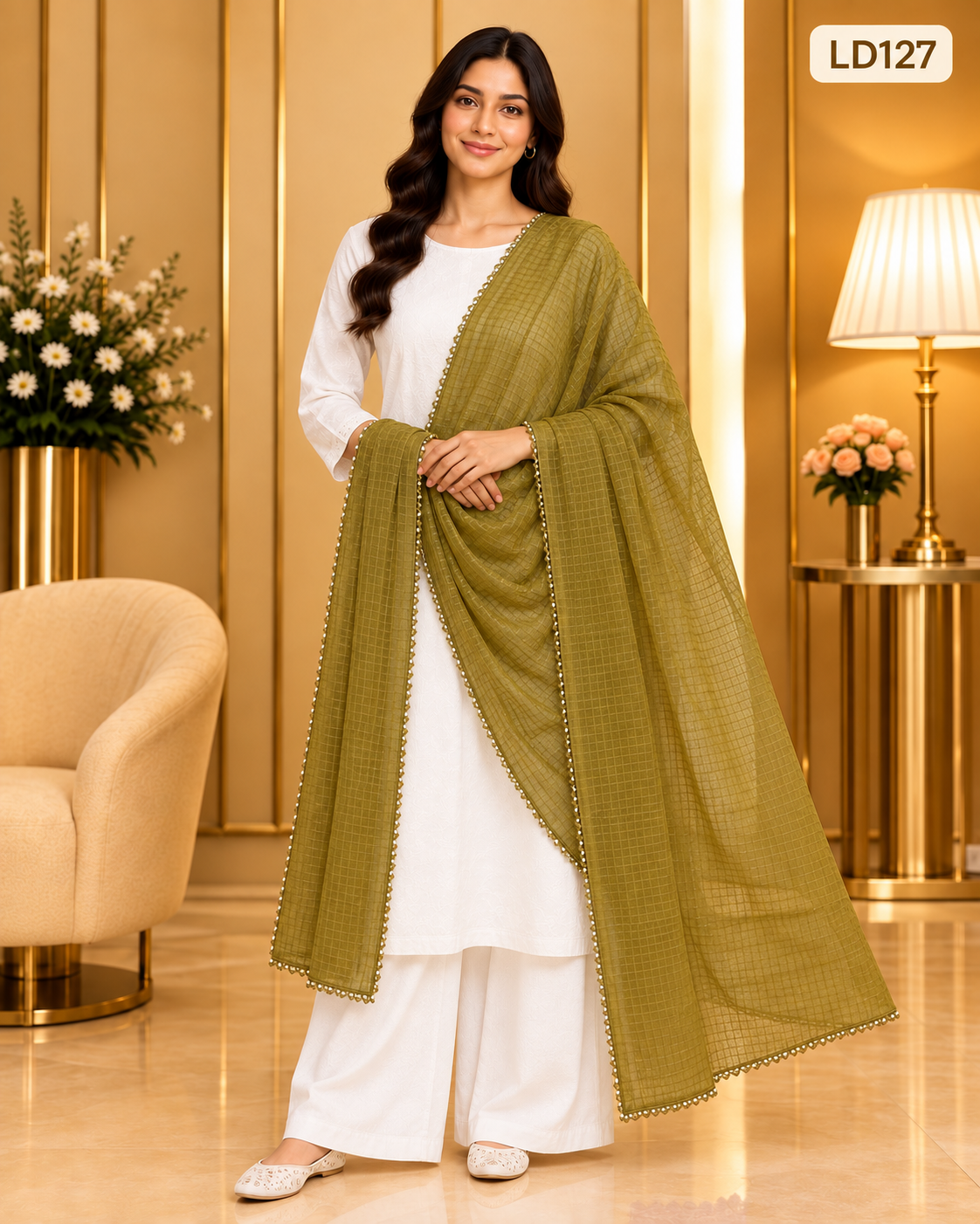 Premium Textured Ladies Dupatta-LD127