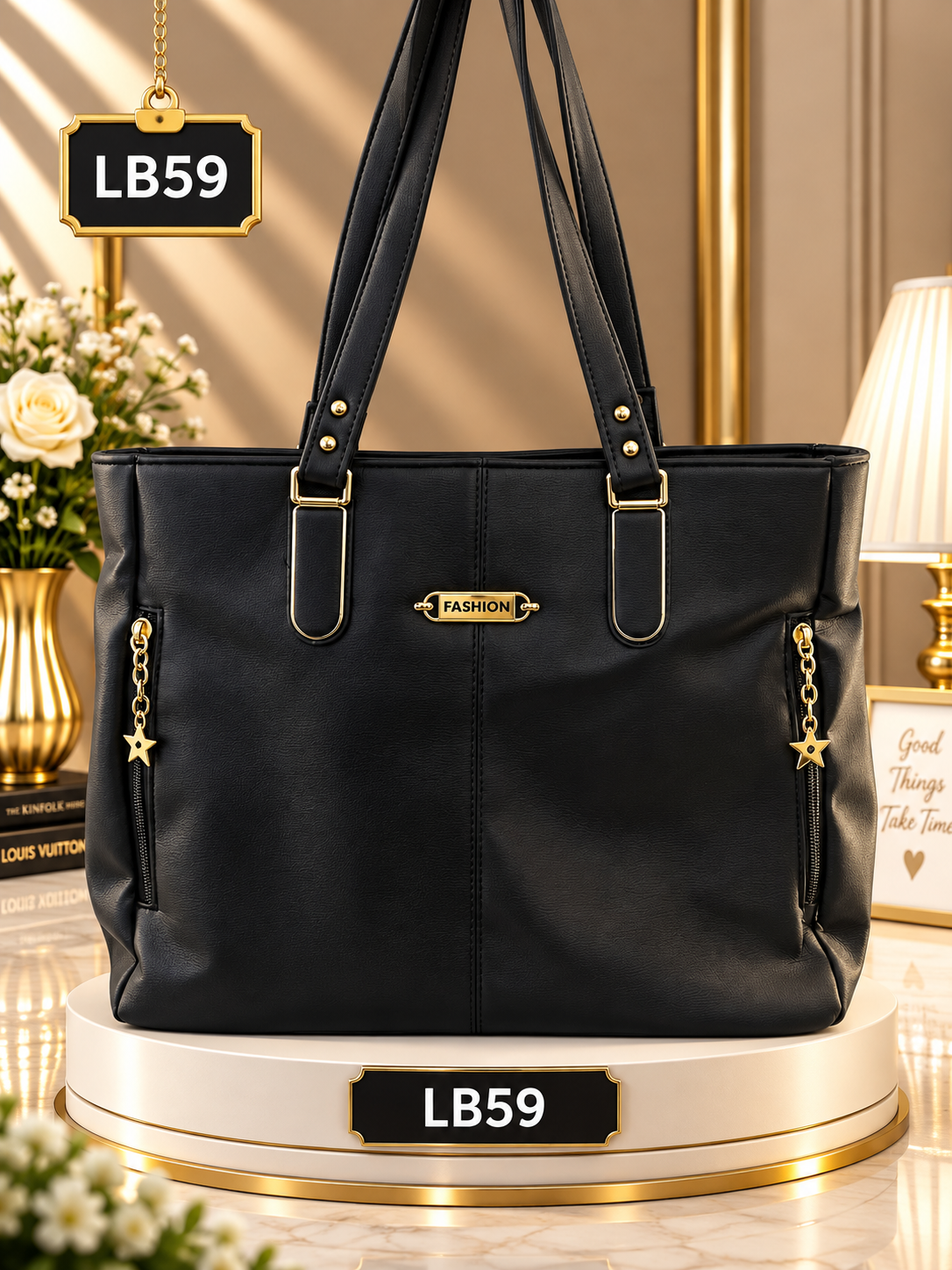 Premium Star Charm Shoulder Tote Bag – LB59