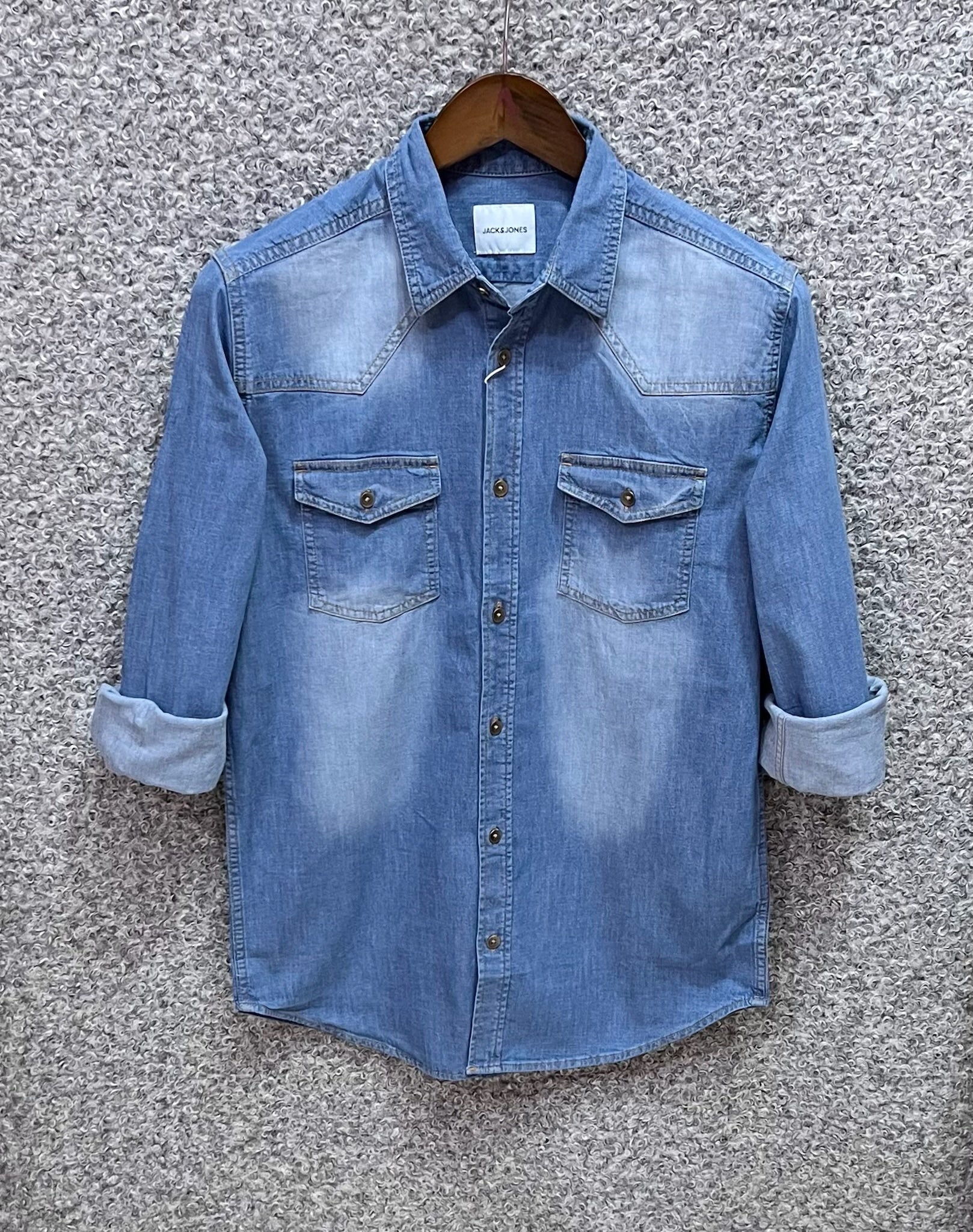 Premium Denim Shirt mid shade (C)