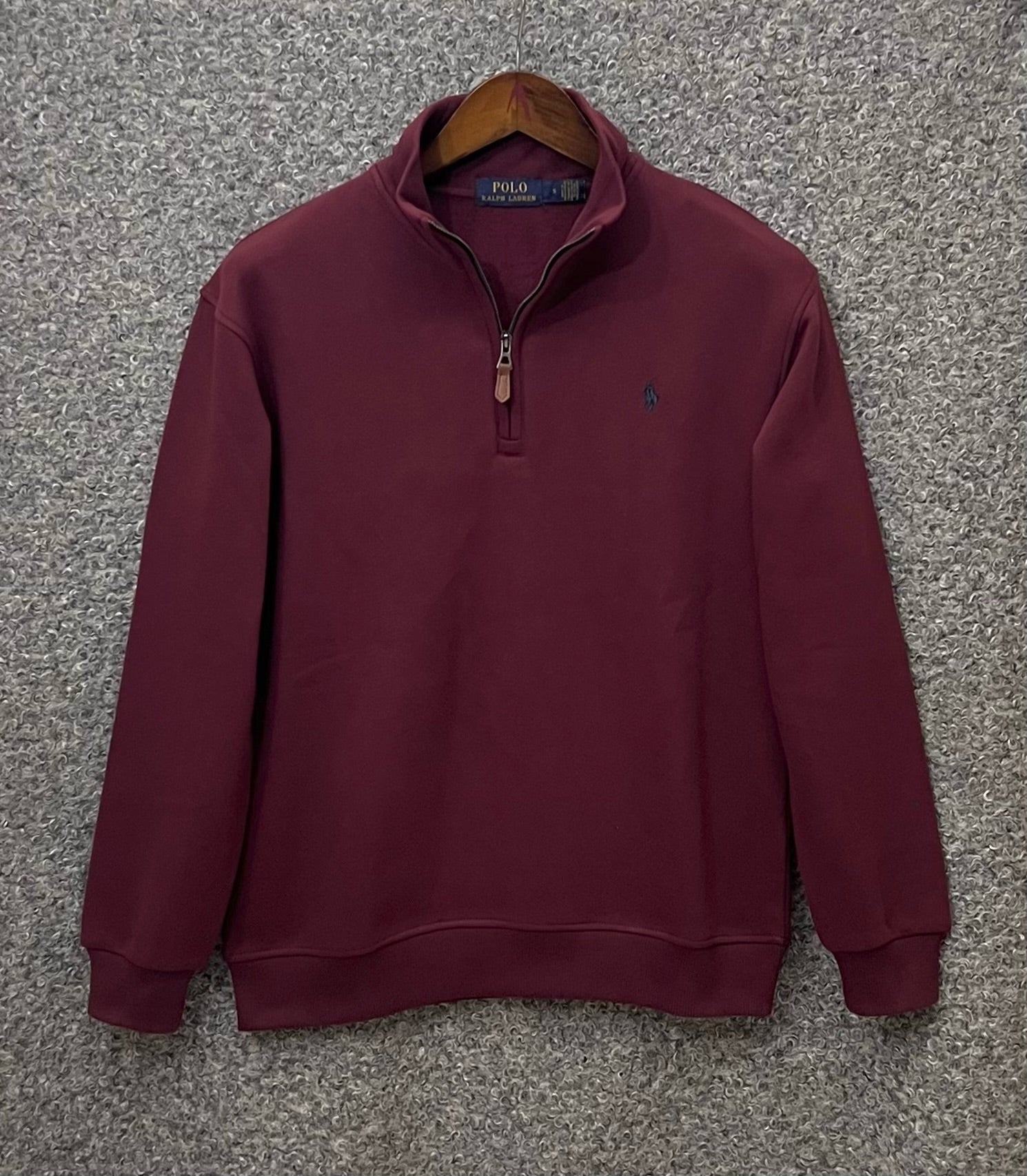Premium Half Zip Pullover Jacket Maroon