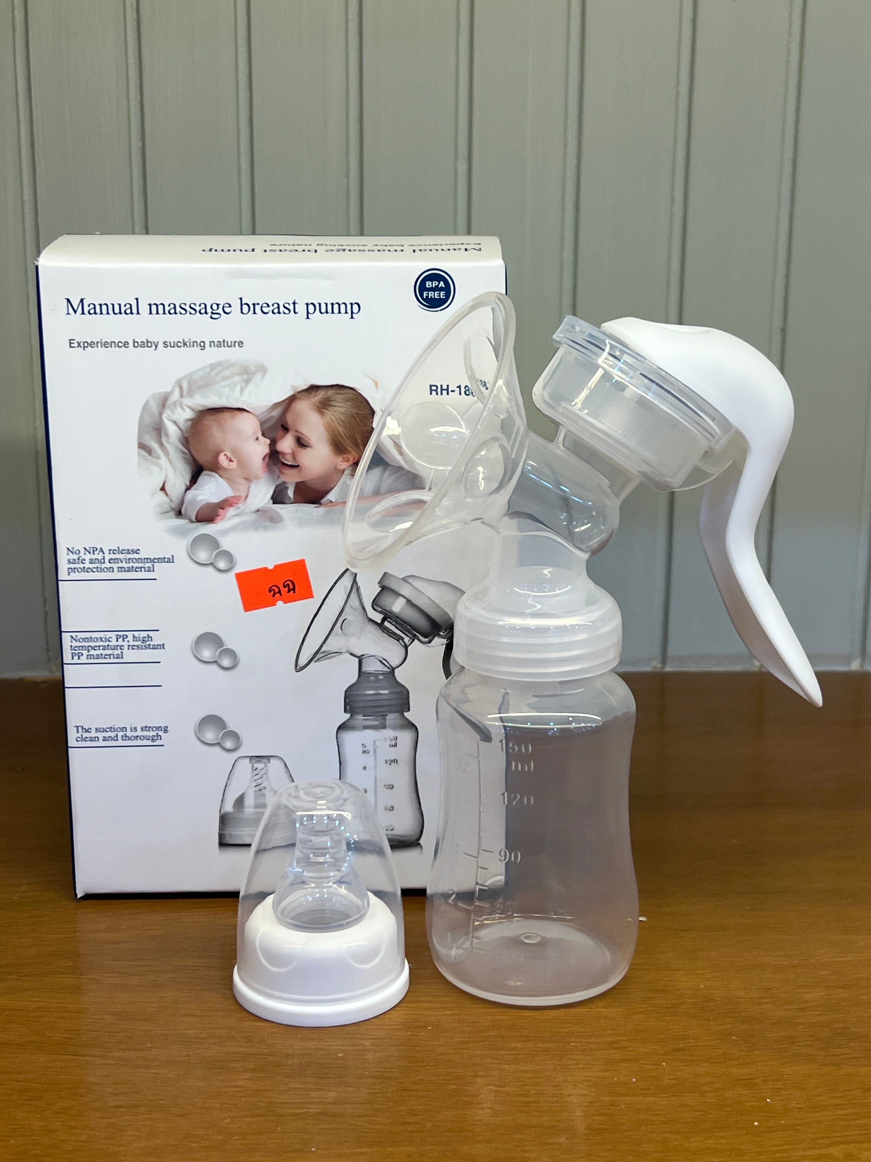 Manual Massage Breast Pump with Bottle