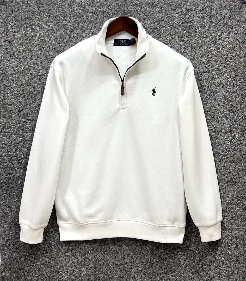 Premium Half Zip Pullover Jacket off white