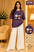 Premium Ladies Graphic T-Shirt LD100 — Deep Plum Purple