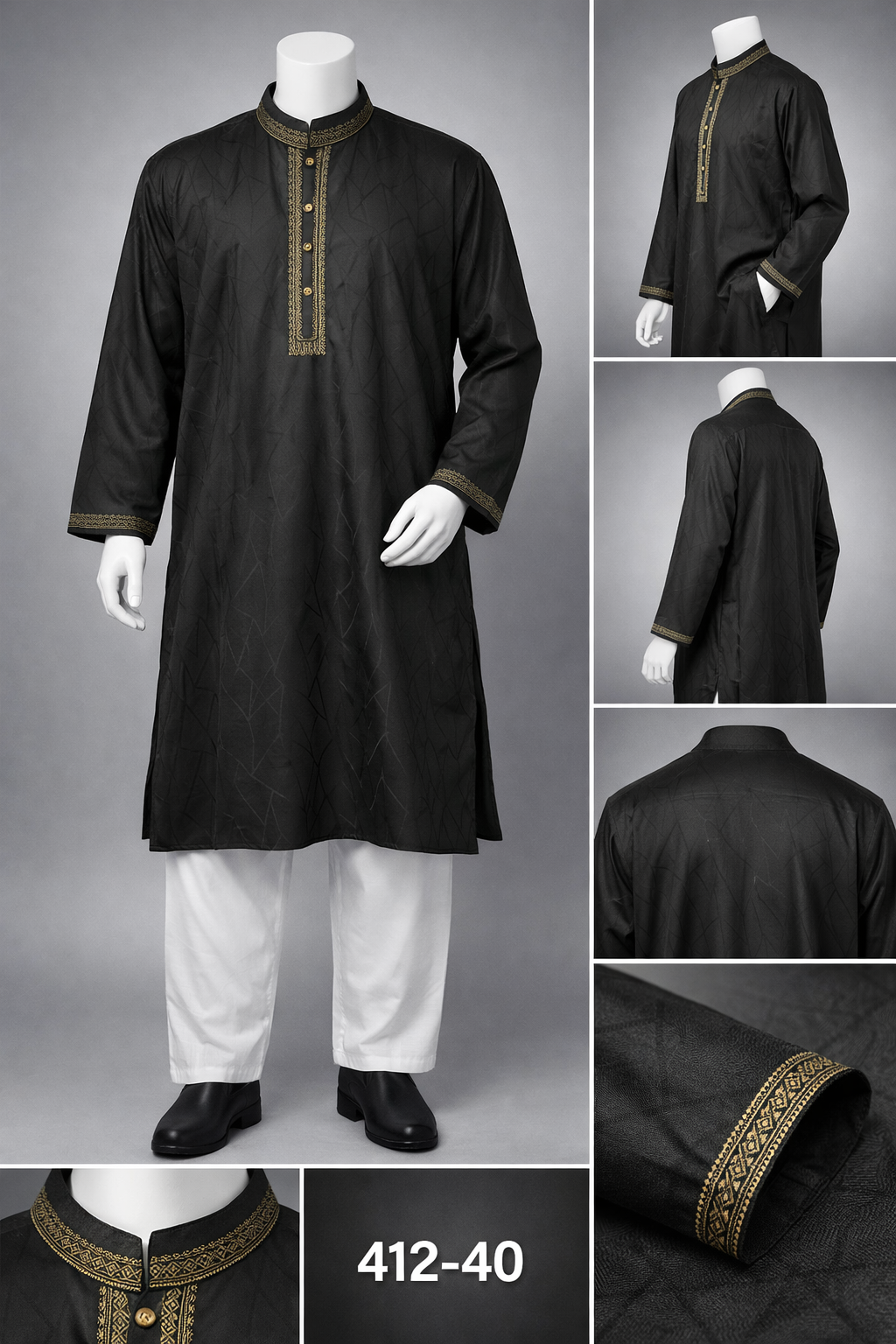 Luxury embroidery Panjabi with premium finish 412