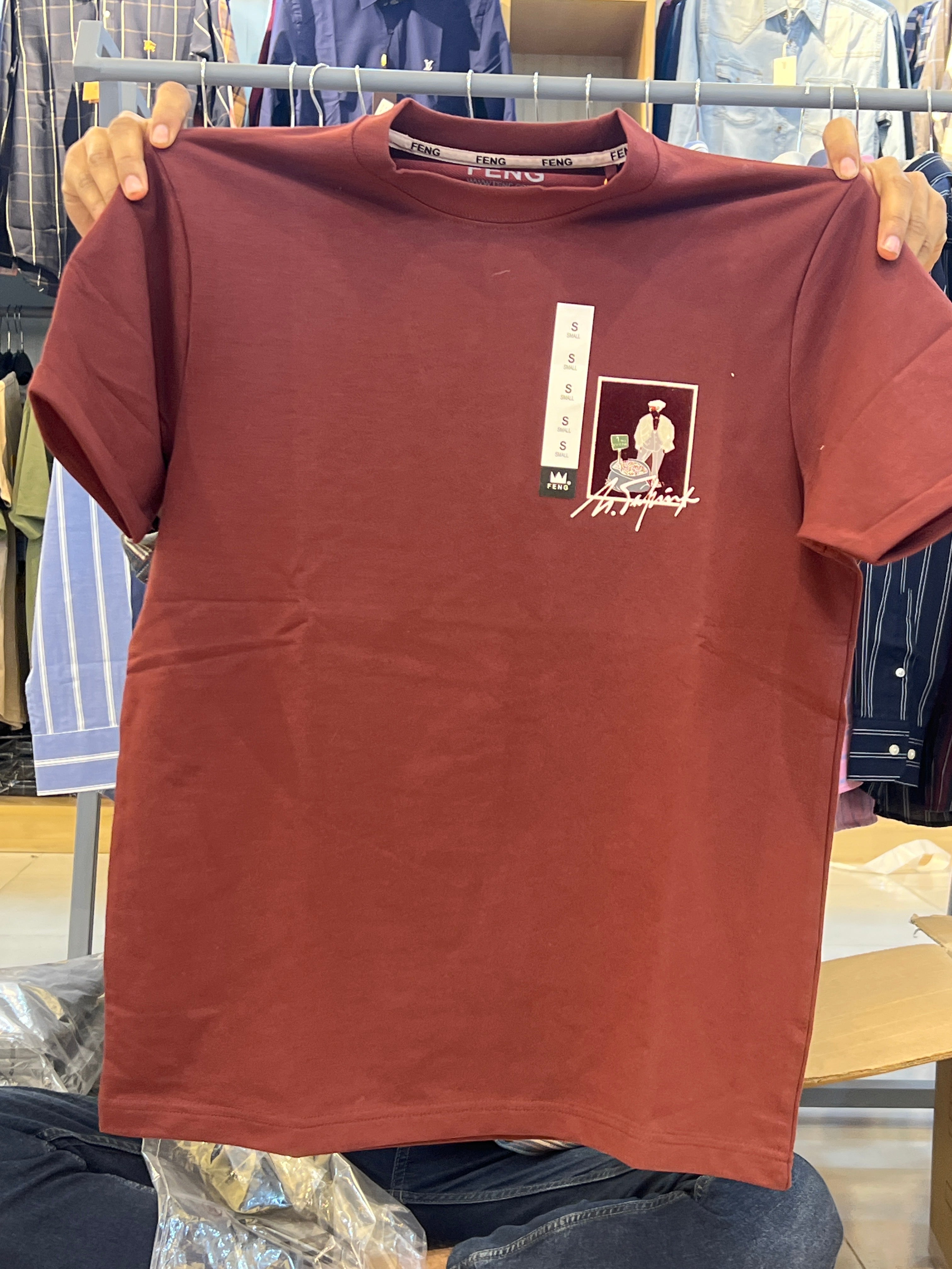 Gatsby Typography Printed T-Shirt for Men – Premium Cotton Regular Fit 1409 A- MAROON