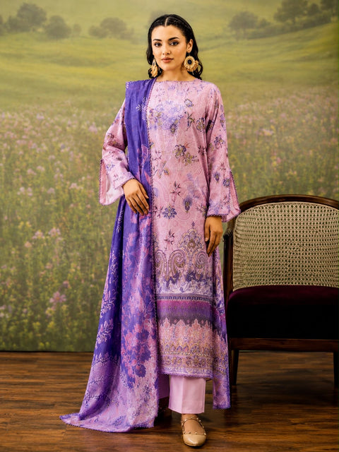 Luxury Digital Printed Lawn Unstitched Three Piece Set -C541