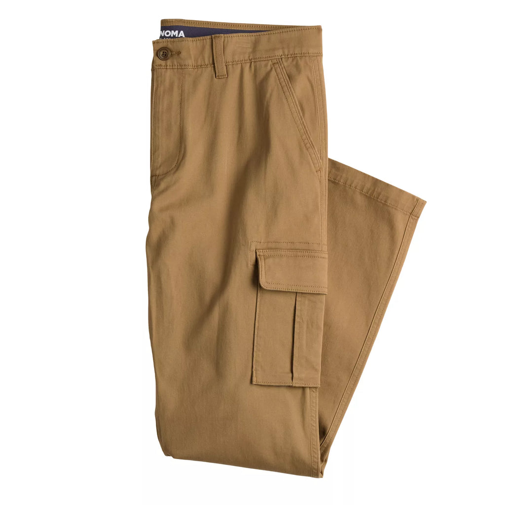 Mens Flexwear Straight Fit Cargo Pants – Brown