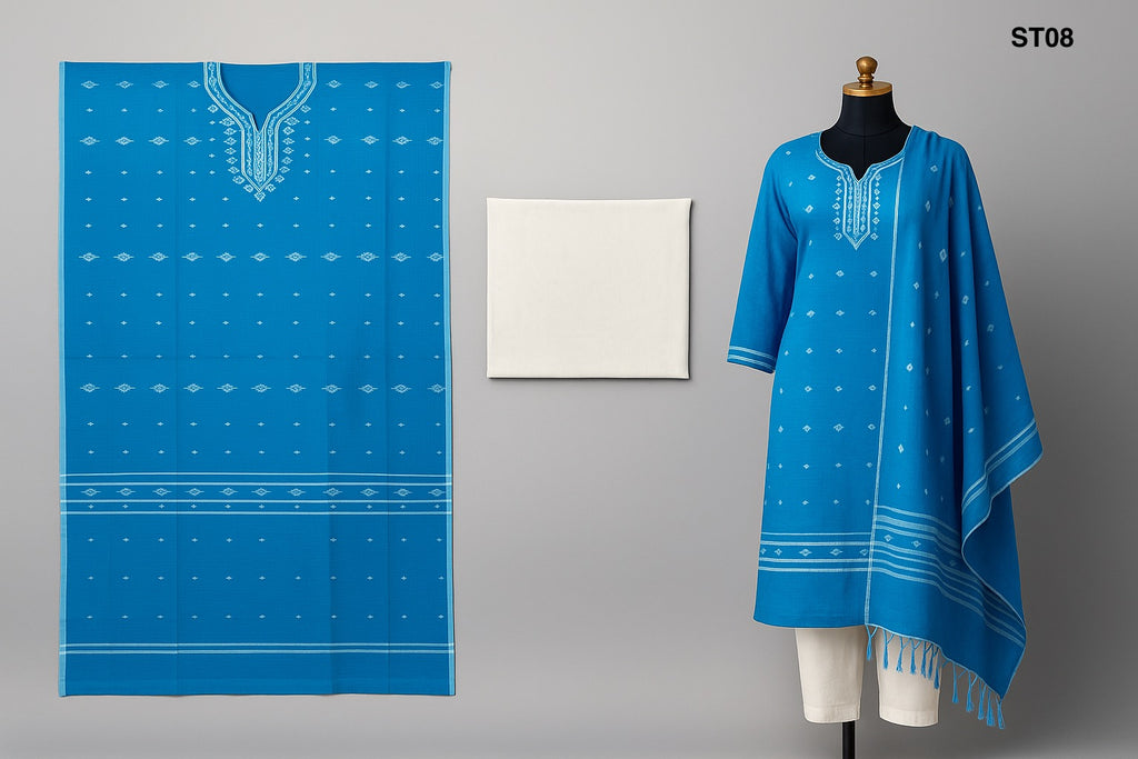 Half Silk Three Piece ST08