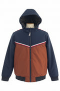 Mens Hooded Puffer Jacket Black Brown Winter Jacket