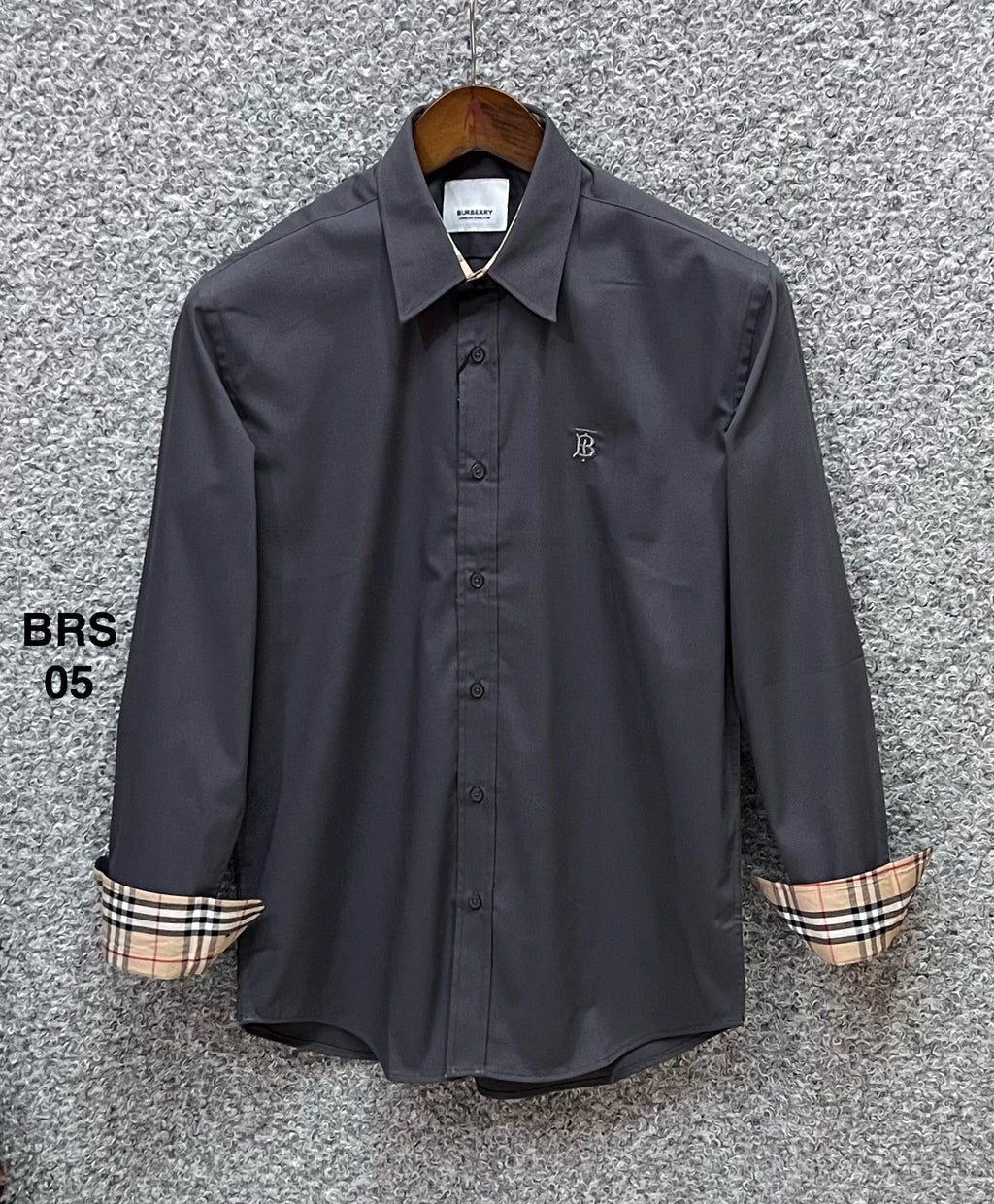 Signature Solid Shirt BRS BT 05 charcoal