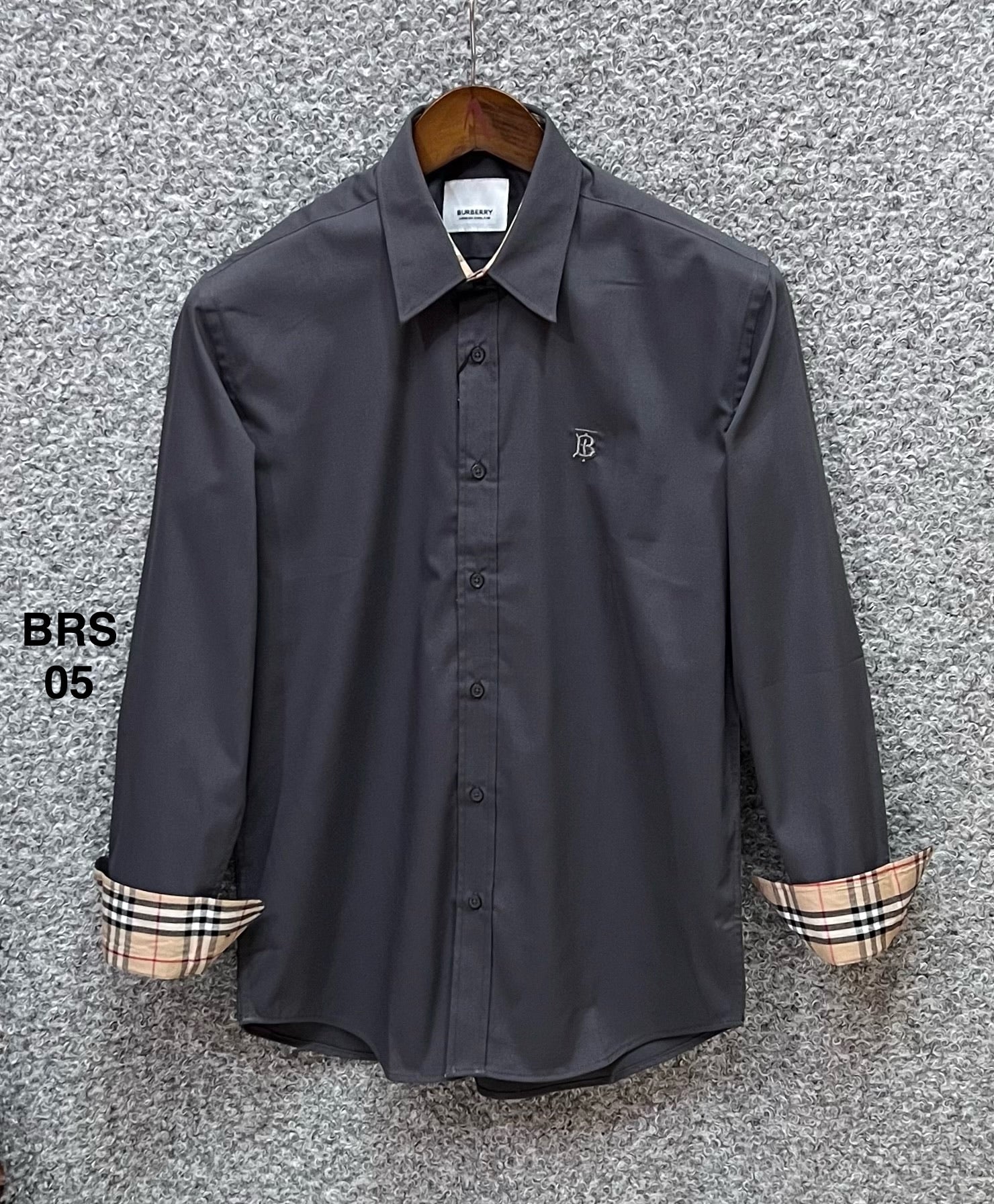 Signature Solid Shirt BRS BT 05 charcoal