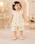 Baby Girls Chick Print Sleeveless Co-Ord Set-GD08