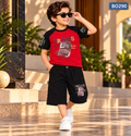 Boys Premium Dreams Graphic Raglan T-Shirt & Shorts Set-BO290