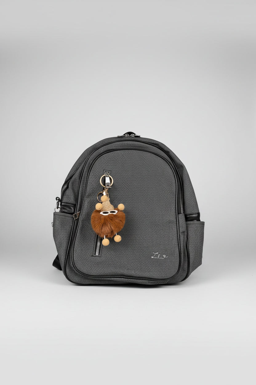 Lulu Multi-Zip Convertible Backpack Purse – Trendy Nylon & Faux Leather Mini Bag B002