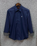 Luxury Solid Shirt LVS Navy