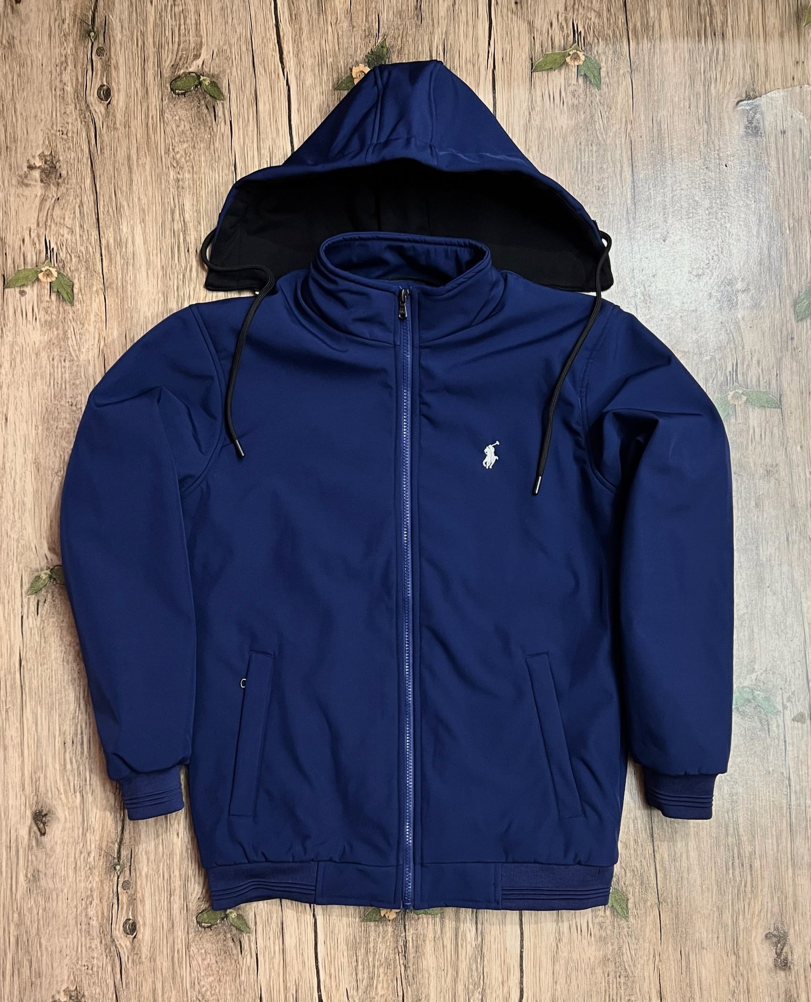 Premium Heavy Winter Jacket with Removable Hoody Navy