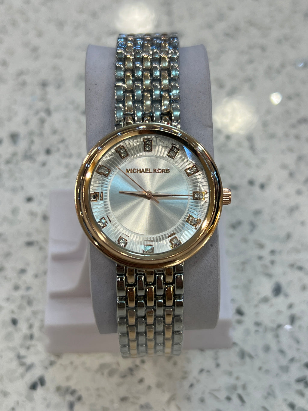 LW70 MK Crystal Bezel Strap Watch