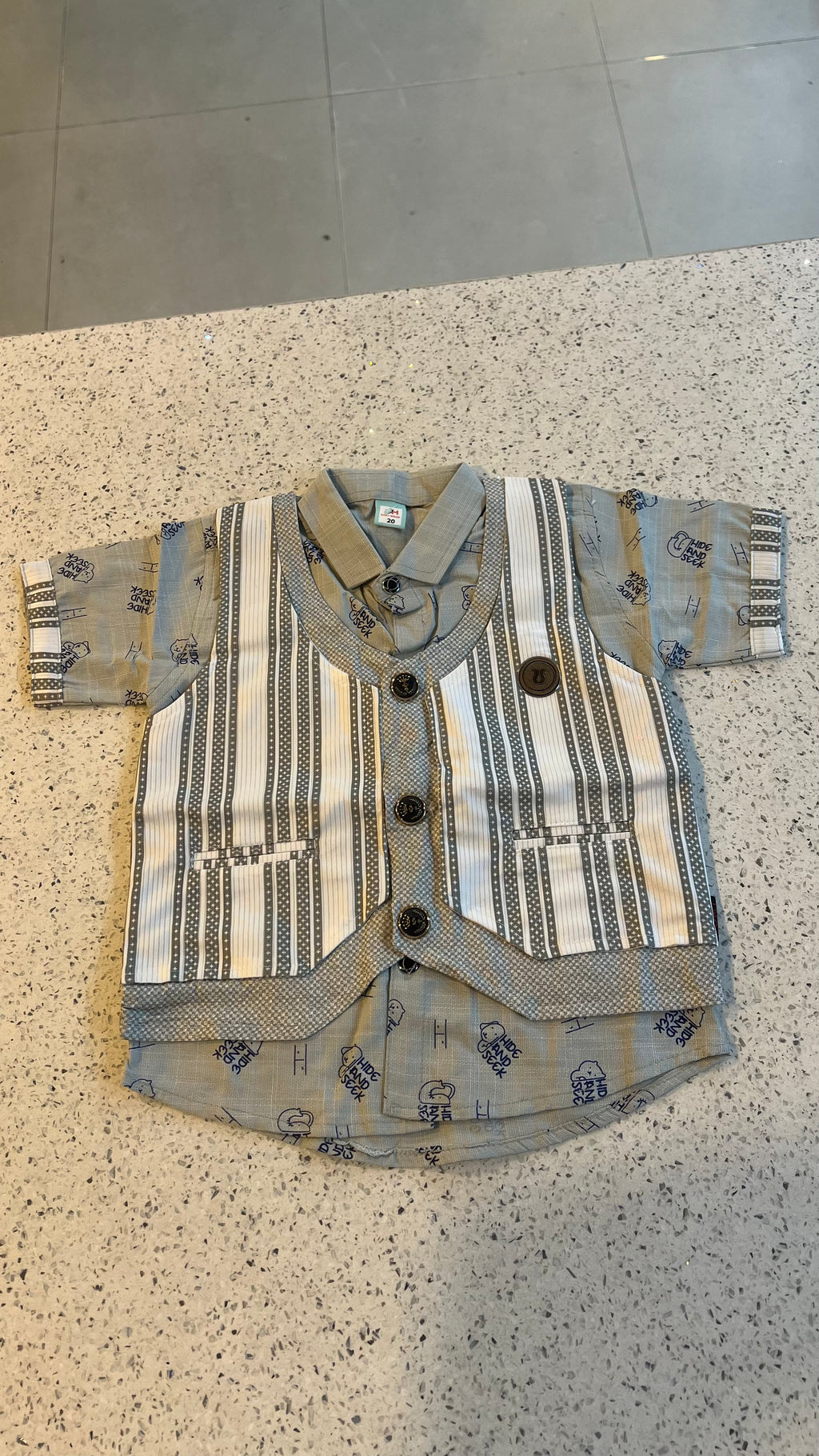 Premium Boys Waistcoat, Shirt & Shorts Set-BW02