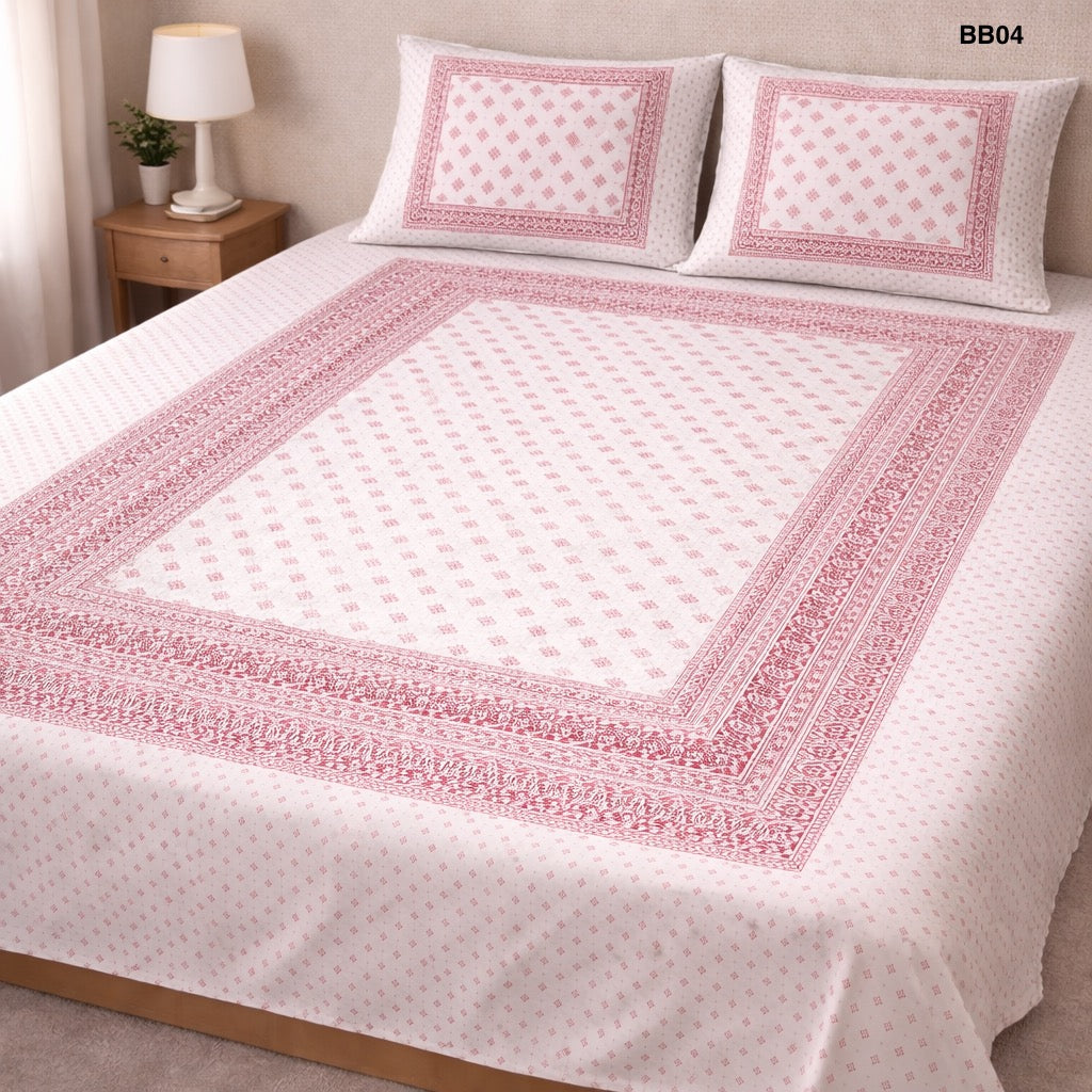 Block Print Cotton Bedsheet BB04